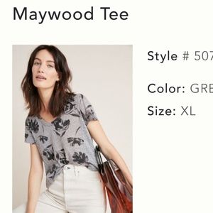 Anthropologie grey top